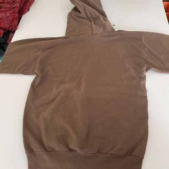 VTG Y2K Hoodie Men's/Adults S Brown Pullover Faded Skater Streetwear Grunge 90s - Picture 11 of 11